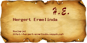 Hergert Ermelinda névjegykártya